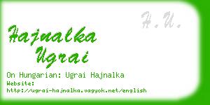 hajnalka ugrai business card